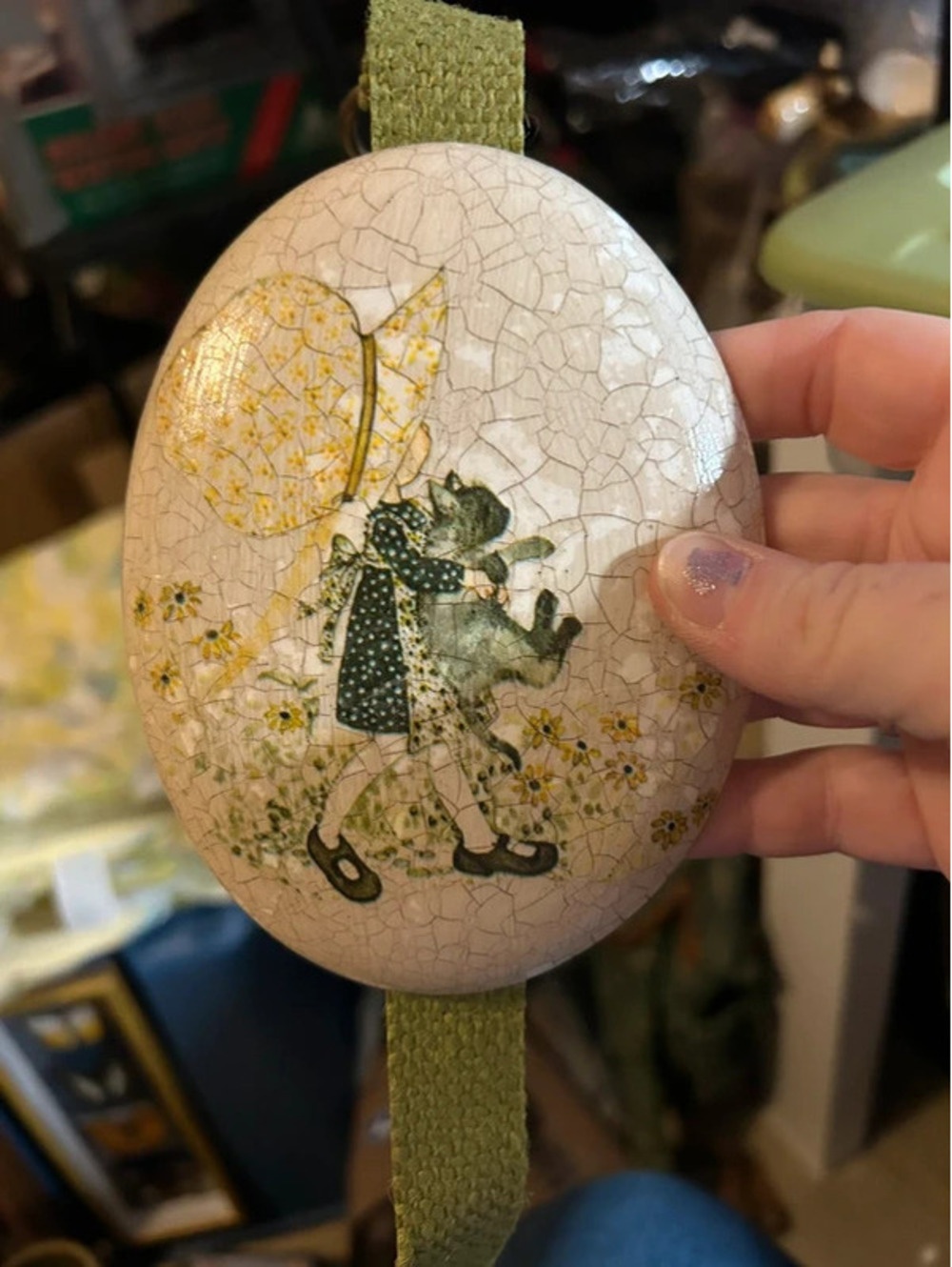 Vintage holly hobby hanging plaque